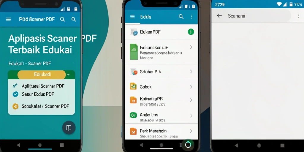 Tampilan antarmuka aplikasi Scanner PDF yang sederhana dan fungsional.