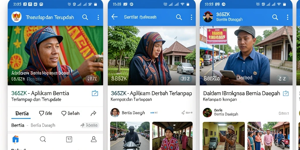 Tampilan antarmuka aplikasi 365ZK yang menarik dan informatif.