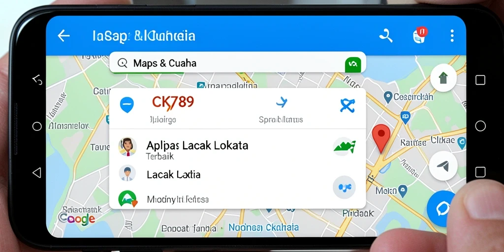 Tampilan antarmuka CK789 dengan fungsi Lacak Lokasi yang jelas dan informatif.