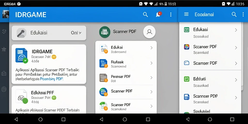 Tampilan antarmuka IDRGAME saat memindai dokumen PDF.