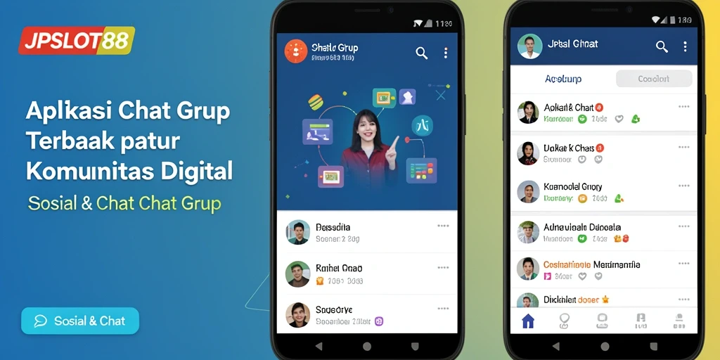 Tampilan antarmuka yang menarik dari aplikasi Chat Grup JPSLOT88.