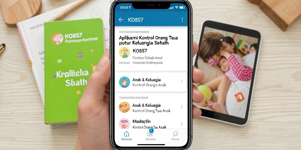 Antarmuka aplikasi KO857 yang intuitif dan mudah digunakan.